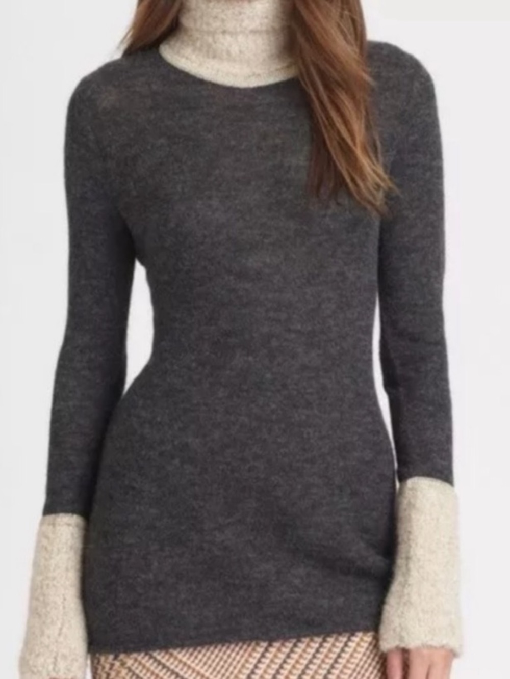 TORY BURCH Angelina Turtleneck Alpaca Wool Blend Sweater Medium